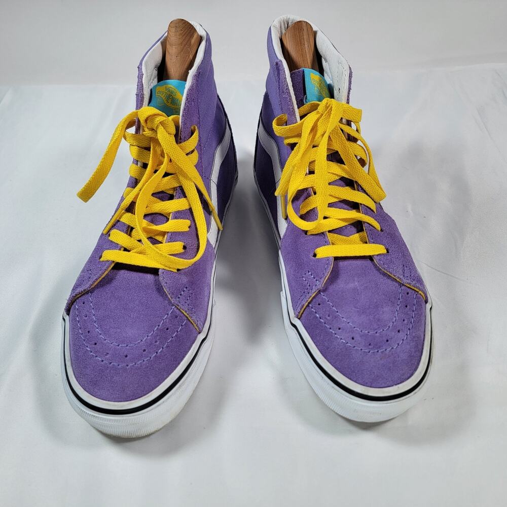 Vans Sk8-Hi Lisa Simpson For President Purple & Yellow Women 9/ Men 7.5 Sneakers - Picture 11 of 14